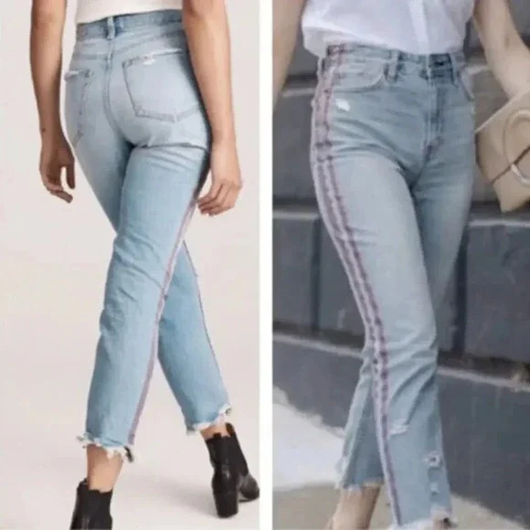 Abercrombie & Fitch Annie High Rise Girlfriend Jeans Light Wash Size 25 - Picture 2 of 7